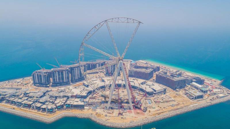 Ain Dubai wheel rim passes the halfway stage. Photo Courtesy: Meraas