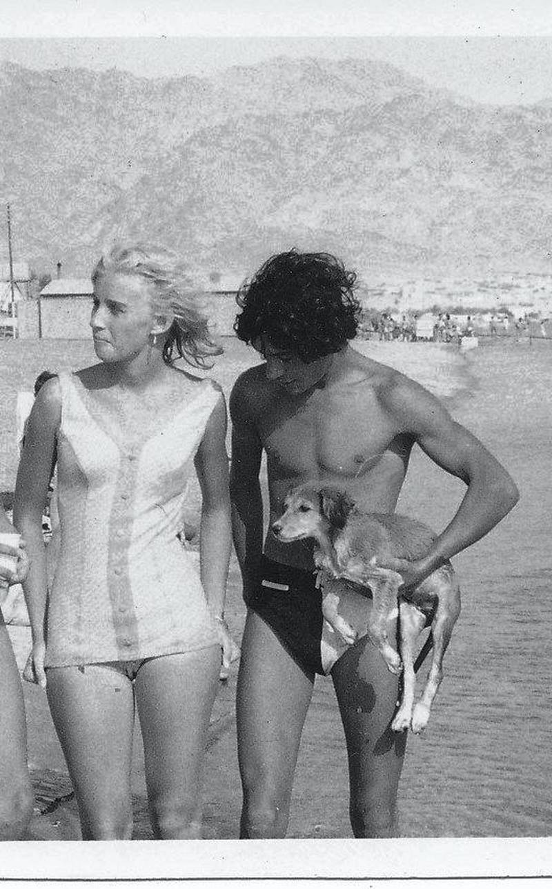 Penny Pietre and actor John Dimech, along with other cast and crew frequently spent weekends at the beach while taking a break from the filming Lawrence of Arabia. Courtesy Penny Pietre