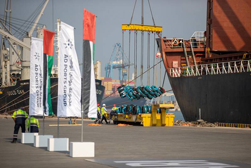 AD Ports Group and Shandong Port Group signed an agreement in December 2021 to build the Middle East's first tyre hub. Photo: AD Ports