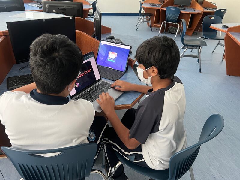Pupils in the UAE participate in the programme. Photo: Games for Change