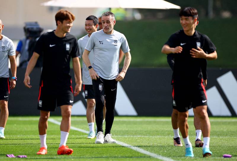 South Korea coach Paulo Bento during training. Reuters