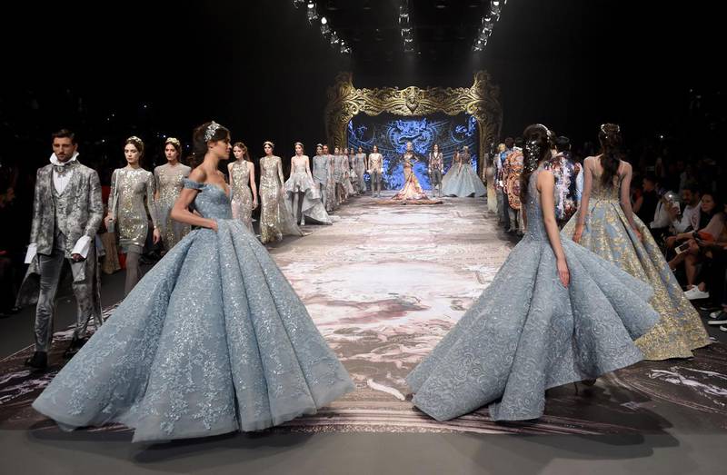 Another Michael Cinco design from the last edition of FFWD in Dubai, seen here, was the gown of choice for Bollywood's Aishwarya Rai Bachchan in Cannes last year. FFWD