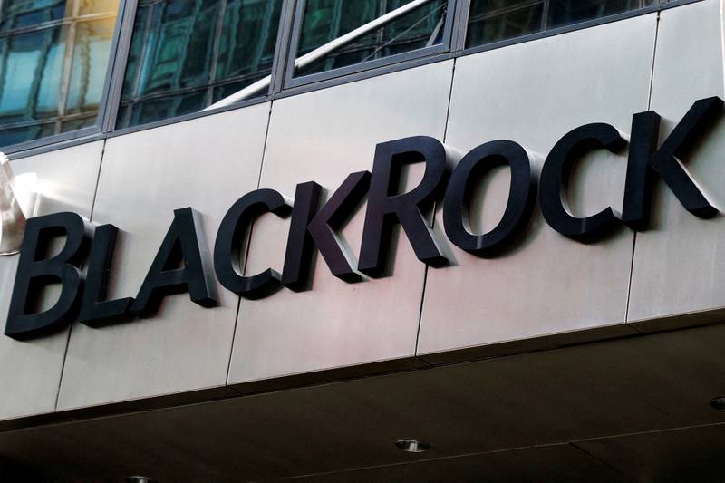 The BlackRock logo is seen outside of its offices in New York City. The Russia-Ukraine war will accelerate the shift towards greener sources of energy in many parts of the world, according to BlackRock’s chief executive Larry Fink. Reuters / Brendan McDermid