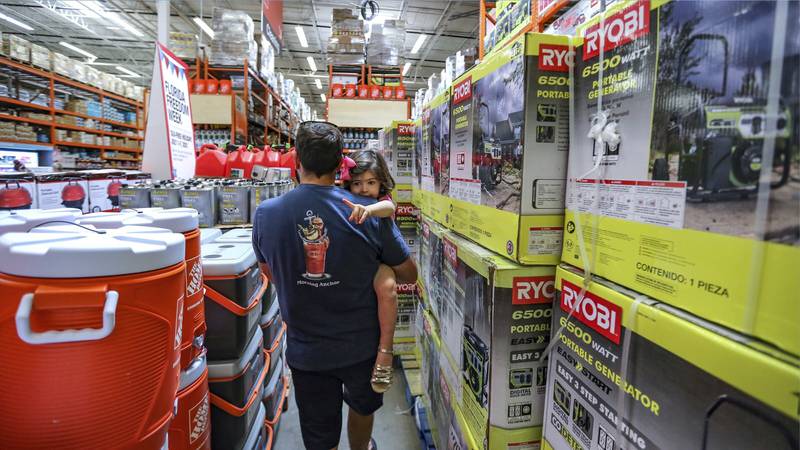 Despite reports of supply chain snags, Home Depot's shelves appear to be stocked. AP