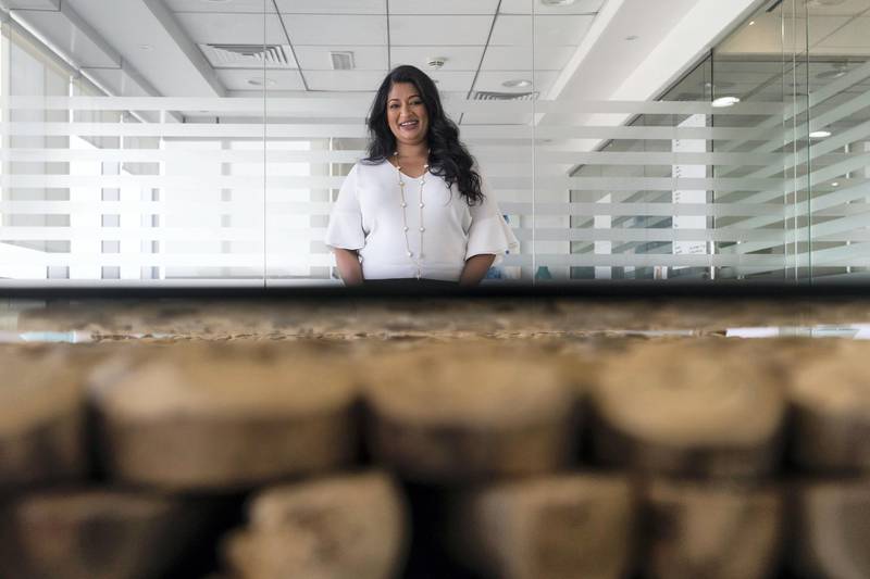 Dubai, United Arab Emirates, October 24, 2017:    Padmini Gupta co-founder of Rise at her office in the Jumeirah Lake Tower area of Dubai October 24, 2017. Christopher Pike / The NationalReporter: Suzanne LockeSection: Business