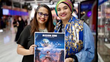 Nahla Nabil, left, and Farah Naz to launch a children's book about climate change. Photo: Mission Zero