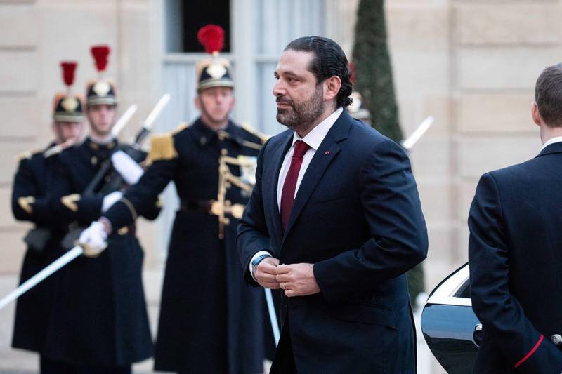 Saad Hariri, Lebanon's prime minister, arrives at the Elysee palace before meeting with Emmanuel Macron, France's president, not pictured, in Paris, France, on Tuesday, April 10, 2018. Macron says it appears chemical weapons were used in Douma in violation of UN resolutions and France with its allies will decide on Syria 'in days.' Photographer: Christophe Morin/Bloomberg
