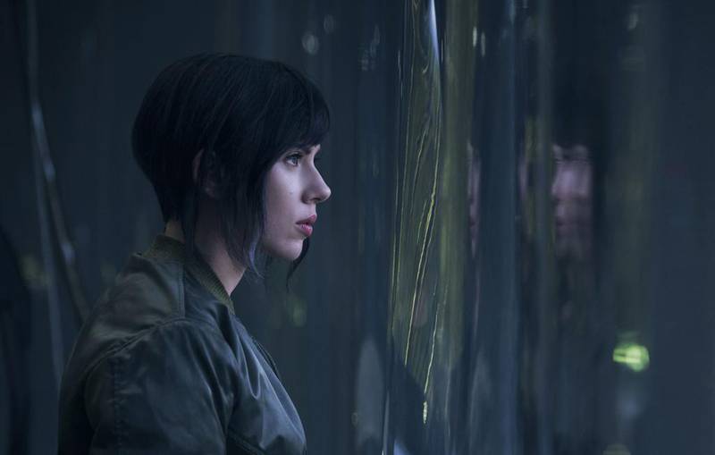 Scarlett Johansson in Hollywood movie Ghost in the Shell. Courtesy Paramount Pictures