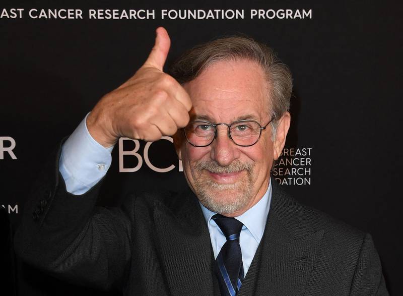 (FILES) In this file photo Honorary Chair director Steven Spielberg arrives for "An Unforgettable Evening" benefiting The Women’s Cancer Research Foundation at the Beverly Wilshire hotel on February 28, 2019 in Beverly Hills. Steven Spielberg will produce multiple new films for Netflix every year, the company said on June 21, 2021, in a major deal that highlights how fully Hollywood has embraced streaming platforms. The partnership with arguably Tinseltown's top director is a coup for Netflix at a time when competition with streaming rivals including Disney+ and HBO Max is heating up. / AFP / Mark RALSTON
