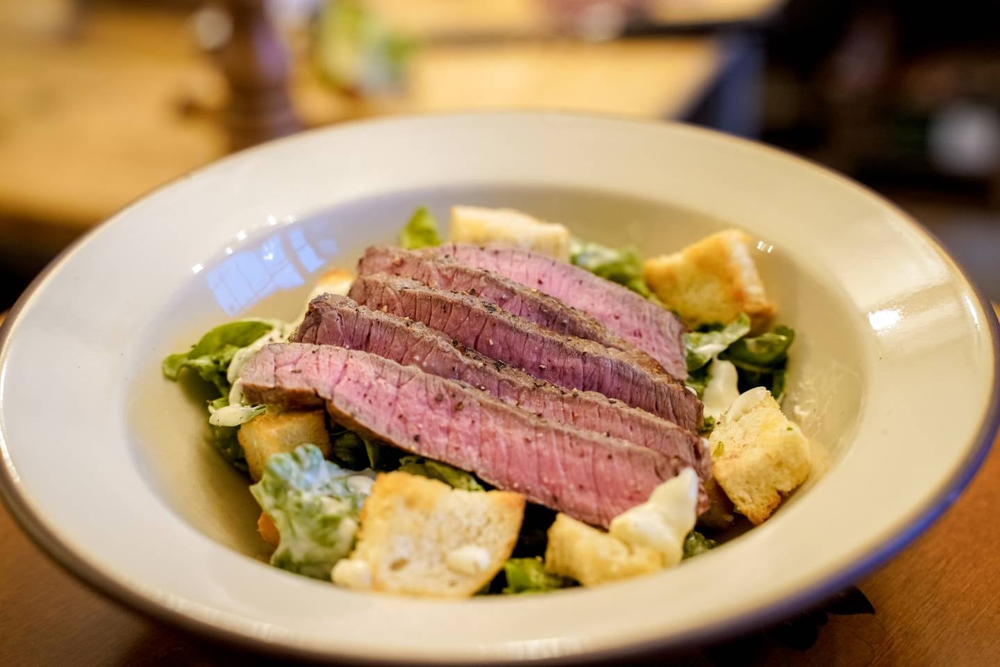 Steak and chips salad with blue cheese dressing. Photo: Scott Price