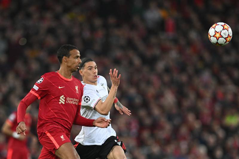 Joel Matip - 5. The 30-year-old was the senior figure in the defence and needed to organise the high line more effectively because Benfica got in behind too often. He was assured enough in his own game. AFP