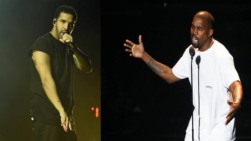 Rappers Drake and Kanye West have set aside a 12-year feud for at least one night. AFP / Reuters
