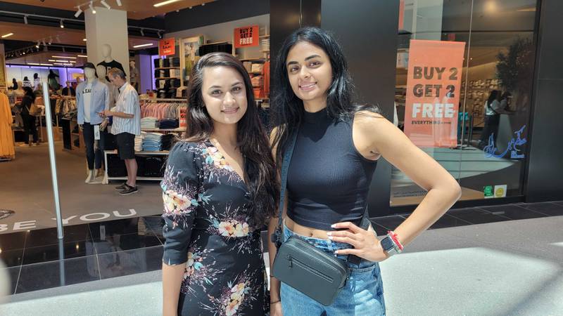 Asteera Singh and Keosha Singh were in Dubai Hills Mall to buy clothes in the Eid sales.