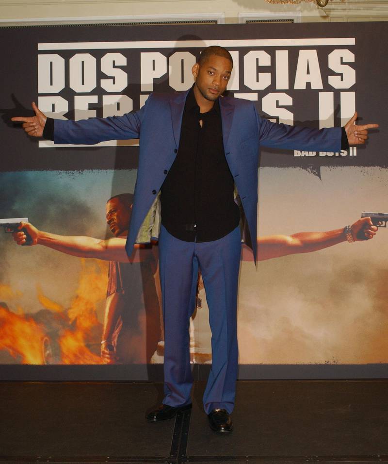 MADRID, SPAIN - OCTOBER 1: Actor Will Smith attends the photocall for her new movie "Bad Boys II"  October 1, 2003 at Hotel Villamagna in Madrid, Spain. (Photo by Carlos Alvarez/Getty Images) 
