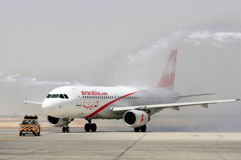 July 12, 2010 / Abu Dhabi / (Rich-Joseph Facun / The National) Air Arabia makes it's first inaugural flight arriving from Alexandria to Abu Dhabi on Monday, July 12, 2010 at the Abu Dhabi International Airport. 