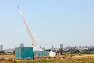 A rocket from Israel's Iron Dome defence system. AFP