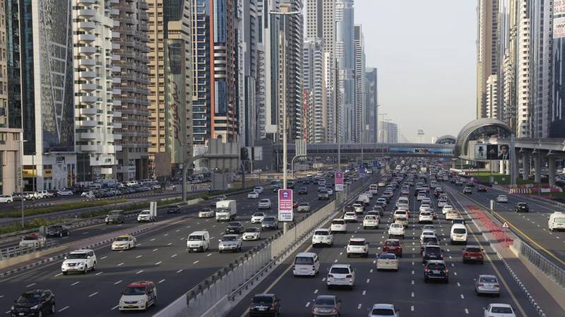 Sheikh Zayed Road, Dubai during the Eid break. Jeffrey Biteng / The National