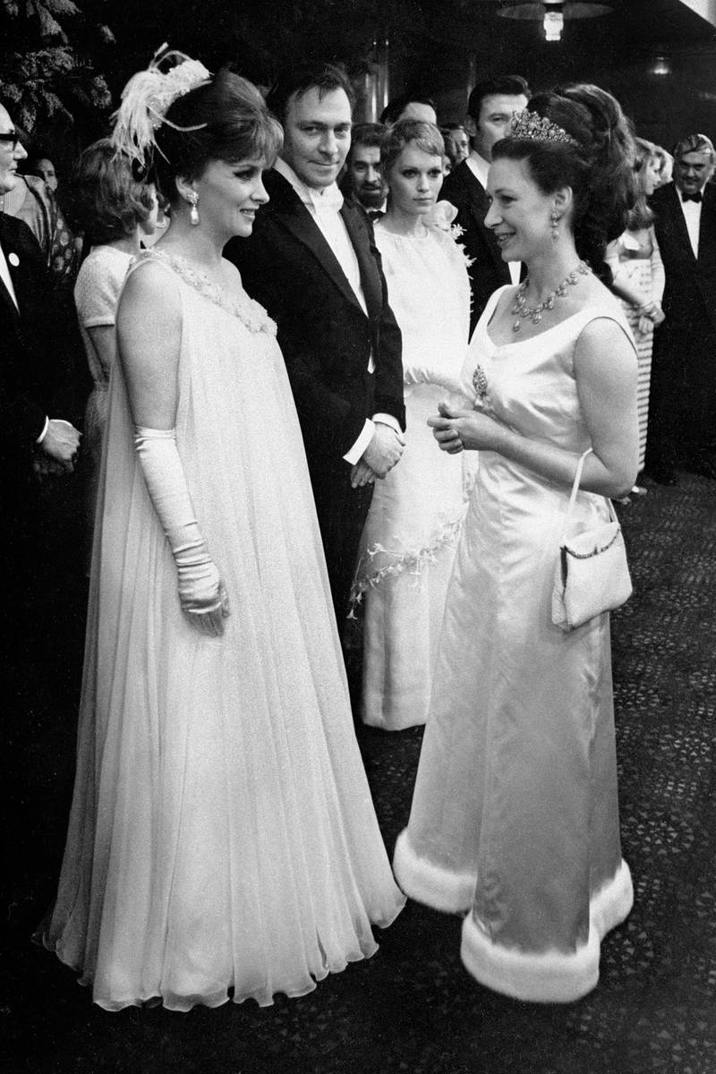 Princess Margaret and Countess of Snowdon (right) meets Lollobrigida in London in 1967. PA