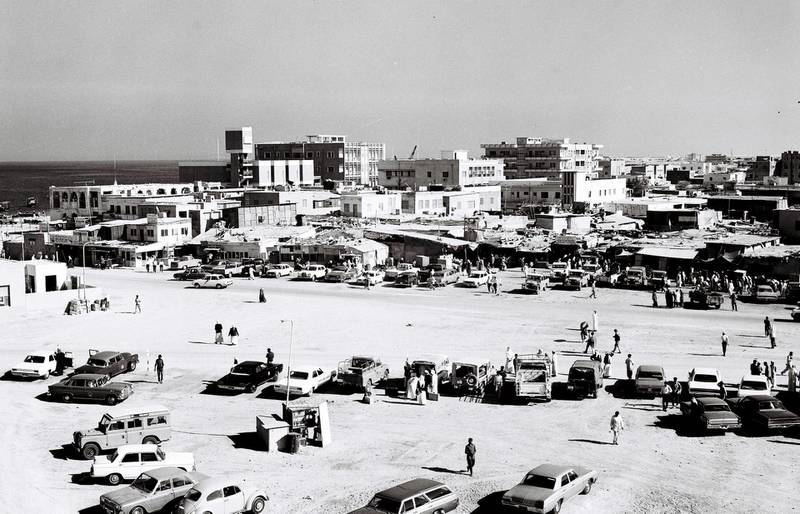 The view over Abu Dhabi souq around 1966. Courtesy: Al Ittihad