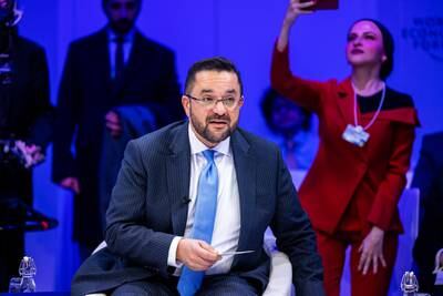 Mohamad Al Ississ, Jordan's Minister of Finance, takes part in the session titled The Middle East: Meeting Point or Battleground? Photo: WEF