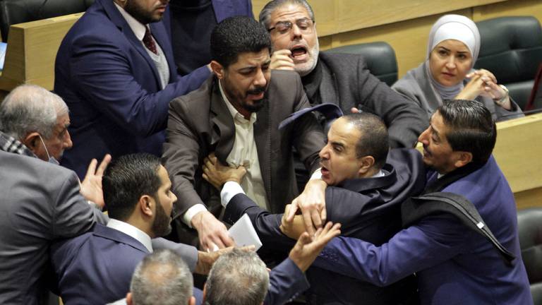 An image that illustrates this article Jordan adds new reference to women's rights to constitution after parliament brawl