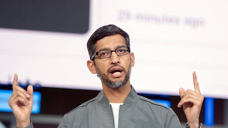 Sundar Pichai, Alphabet's chief executive, believes AI will add to the company's bottom line in the upcoming quarters. AFP