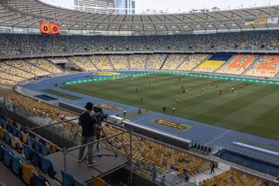 Shakhtar Donetsk v Metalist Kharkiv kicks off the  Ukrainian Premier League season in August 2022 amid fears of bomb and missile alerts. EPA