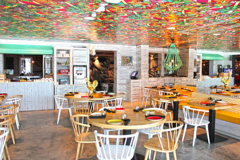 Ting Irie boasts colourful interiors. Photo: Ting Irie