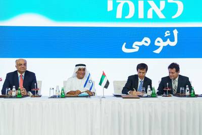 ADIB signed a preliminary agreement with Israel's Bank Leumi, Israel’s second largest lender, to explore areas for future cooperation. Courtesy: ADIB