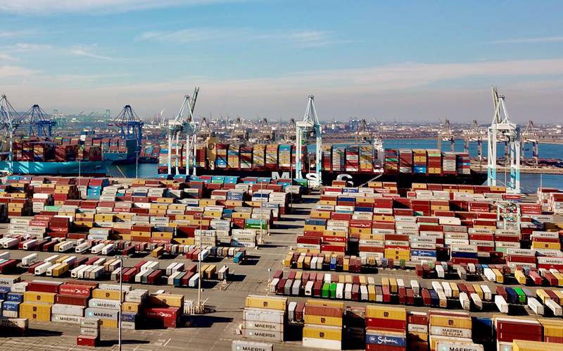 The Port of Los Angeles is one of the world's busiest and shipments are up 30 per cent since the pandemic. Photo: Sven Kamm