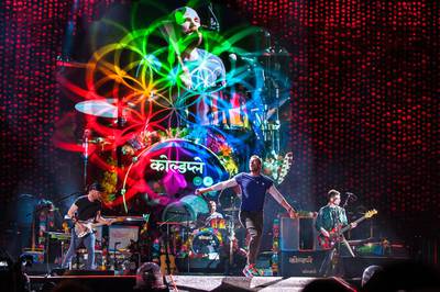 Abu Dhabi bound: Coldplay perform their Head Full of Dreams concert in Brisbane, Australia, this month. Marc Grimwade / Getty Images