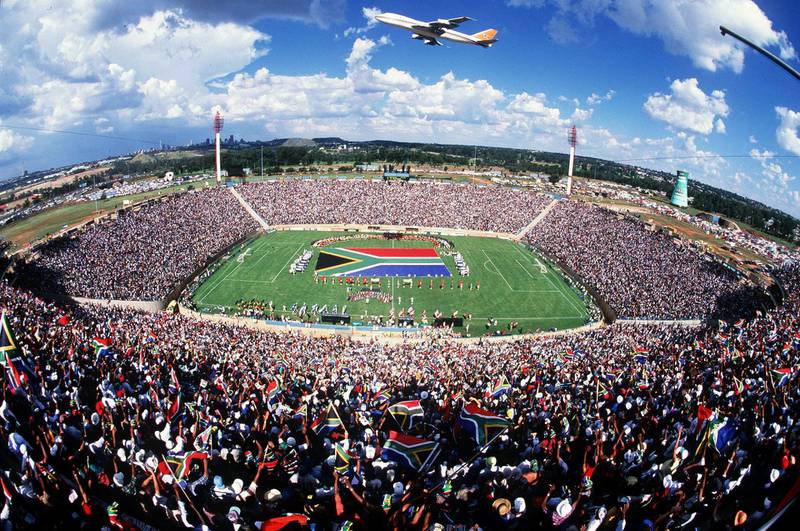 5 Feb 1996:  View of FNB Stadium, Johannesburg during the African Cup of Nations. Mandatory Credit: Gary M. Prior/ALLSPORT