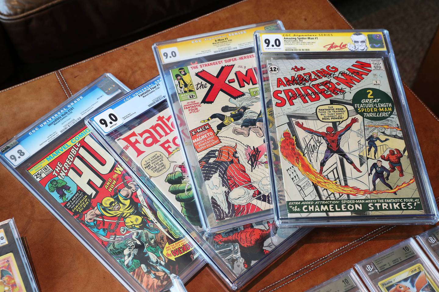 Some of Dubsy's rare comic collection, including The Amazing Spider-Man. Pawan Singh / The National 