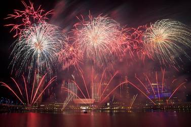 Fireworks at Abu Dhabi's Al Maryah Island. Christopher Pike / The National