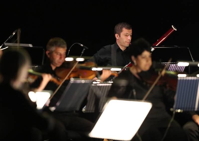 The Armenian State Symphony Orchestra during 'Joker: Live in Concert'  on Tuesday at the Dubai Opera.