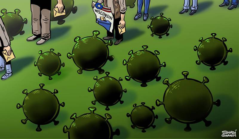 Our cartoonist Shadi Ghanim's take on the recent Wisconsin election.