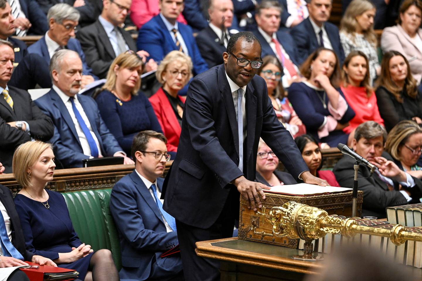 Chancellor of the Exchequer Kwasi Kwarteng delivers his mini-budget to the British Parliament on Friday. Reuters.