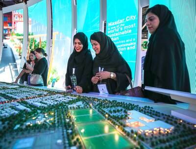 The Masdar display at the event. Victor Besa / The National