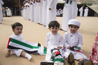 Children attend the 44th National Day celebrations at the Crown Prince Court of Abu Dhabi. Mohamed Al Suwaidi / Crown Prince Court - Abu Dhabi