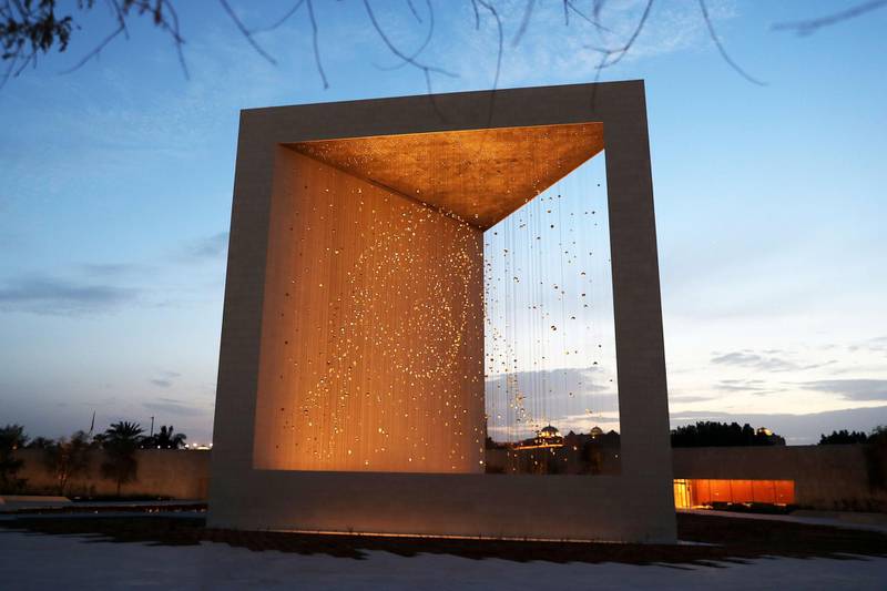 ABU DHABI , UNITED ARAB EMIRATES , APRIL 10   – 2018 :- View of The Founder’s Memorial which commemorates the late Sheikh Zayed bin Sultan Al Nahyan the founding father of the United Arab Emirates near the Emirates Palace in Abu Dhabi. ( Pawan Singh / The National ) For News. Story by Anna