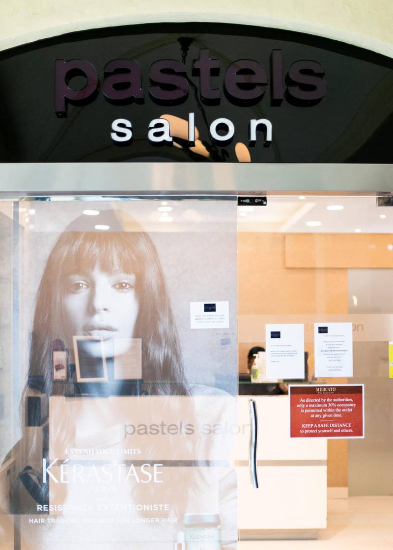 DUBAI, UNITED ARAB EMIRATES. 21 MAY 2020. Pastels Salon in Mercato.(Photo: Reem Mohammed/The National)Reporter:Section: