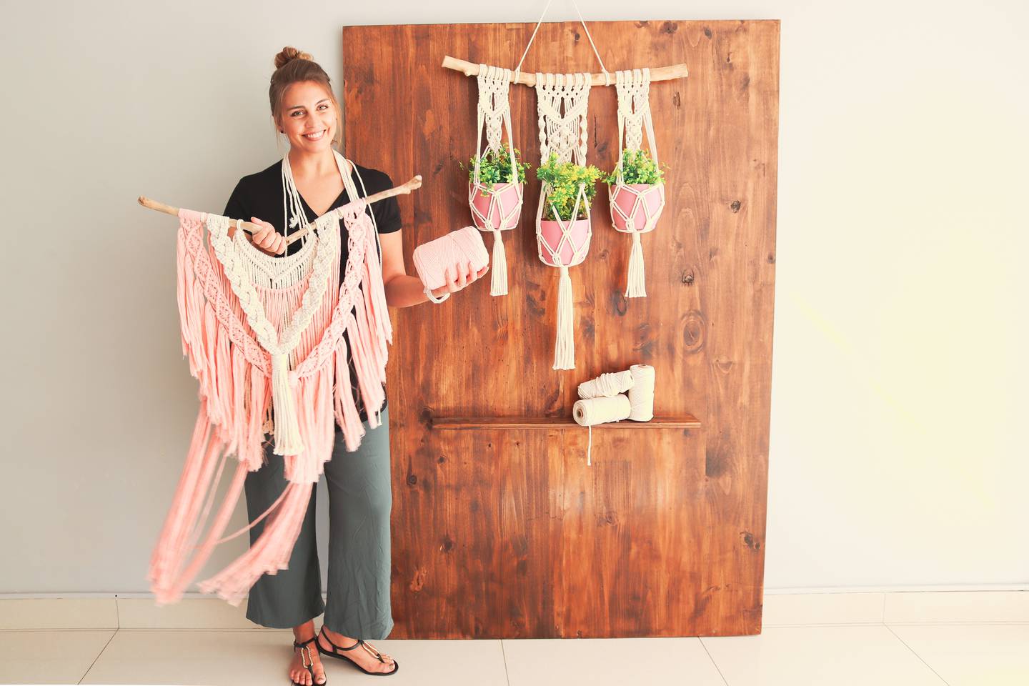 Former Emirates business class crew member Anicia Van Zyl's hobby at her Dubai home in Motor City became such a passion that she progressed to create Living Space by Anna to market her production.  Courtesy: Living Space by Anna