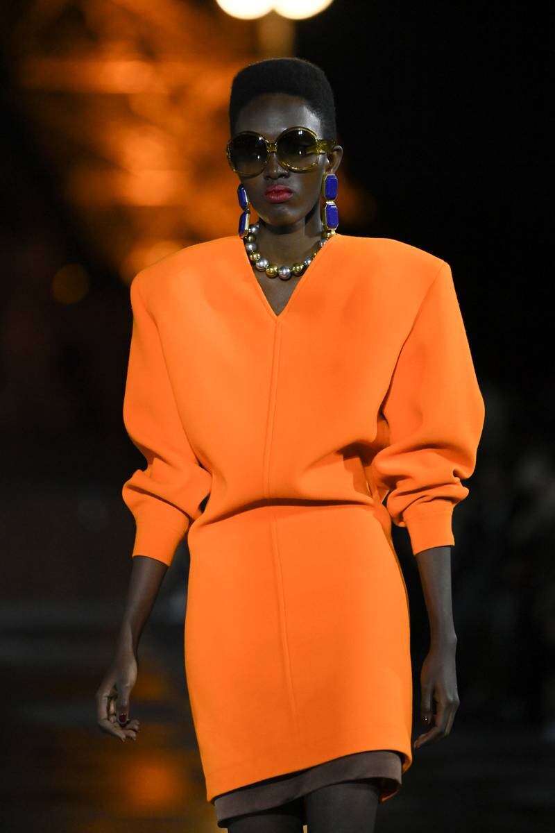 A look from the Saint Laurent spring/summer 2022 show. Getty Images