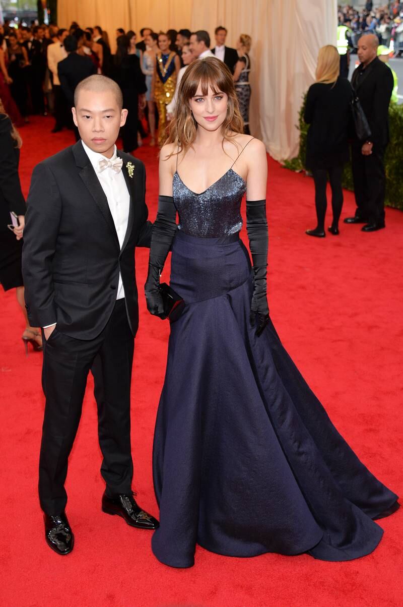 Jason Wu and Dakota Johnson, in Jason Wu, attend the Met Gala at the New York Metropolitan Museum of Art in New York, US, on May 5, 2014. EPA