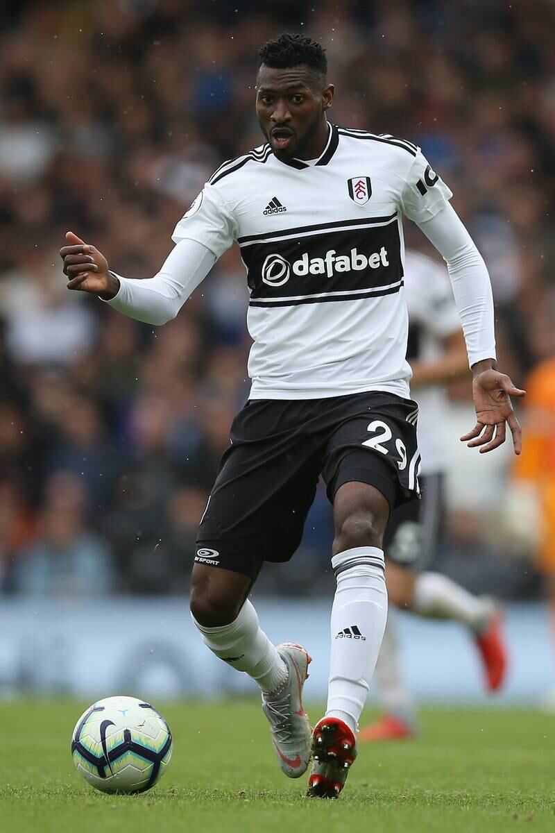 LONDON, ENGLAND - SEPTEMBER 22: Andre-Frank Zambo Anguissa of Fulham in action during the Premier League match between Fulham FC and Watford FC at Craven Cottage on September 22, 2018 in London, United Kingdom. (Photo by Steve Bardens/Getty Images)