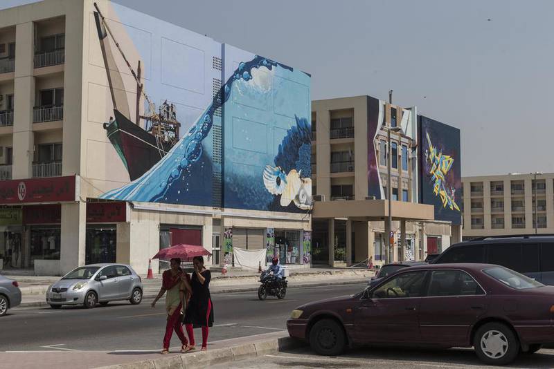 The work is the latest collection of street art in Dubai following similar projects in City Walk and Business Bay. Antonie Robertson / The National