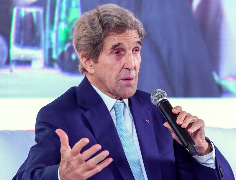 John Kerry, US special presidential envoy for climate, has said 'the mood is tough and everyone knows it'. Victor Besa / The National