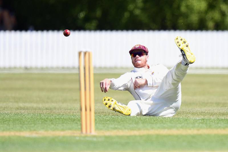 Joe Carter of Northern Districts fields the ball during day one of the Plunket Shield match between Canterbury and Northern Districts at Mainpower Oval in Rangiora, New Zealand. Getty Images