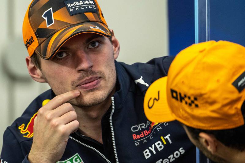 Red Bull Racing's Dutch driver Max Verstappen attends a press conference ahead of the Formula One Japanese Grand Prix in Suzuka on October 6, 2022.  (Photo by Philip FONG  /  AFP)