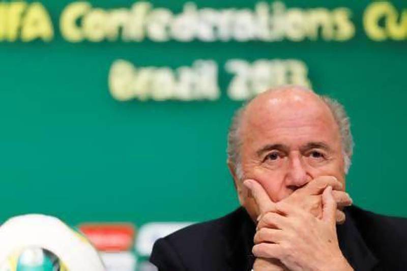 Sepp Blatter had a lot of pointed questions to answer at a news conference on Saturday.